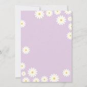 Boho Lilac White Daisy Sie ist ein Wilder ONE Gebu Einladung (Rückseite)