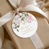 Boho Lilac Wildblumen Babydusche Geschenkanhänger