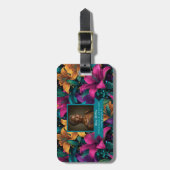 Boho Lilien Blumen Luxus Geburtstagsfeier Gepäckanhänger (Vorderseite vertikal)