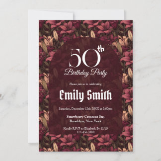 Boho Lilien inspirierte Party Einladung