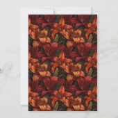 Boho Lilien Luxus-Meilenstein-Geburtstag Einladung (Rückseite)