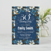 Boho Lilies Inspired 70Th Birthday Einladung (Stehend Vorderseite)