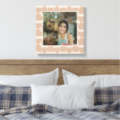 Boho Line Muster in Terracotta Custom Foto Frame Leinwanddruck (Insitu (Schlafzimmer))