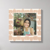 Boho Line Muster in Terracotta Custom Foto Frame Leinwanddruck (Vorderseite)
