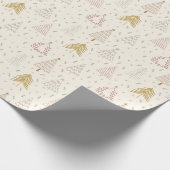 Boho line Weihnachtsbaum Wrapping Paper Geschenkpapier (Ecke)