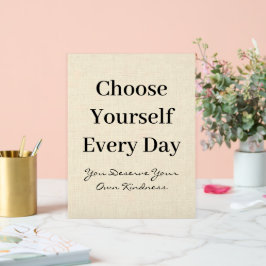 Boho Linen Self-Love Every Day Quote Acrylschild
