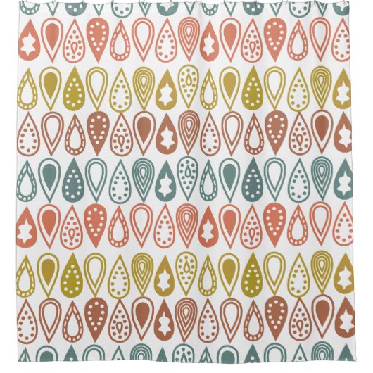 Boho Lines Duschvorhang (Vorderseite)