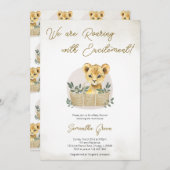 Boho Lion Cub Baby Shower Einladung (Vorne/Hinten)