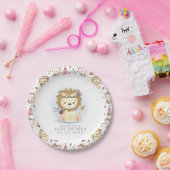 Boho Lion Tribal Watercolor Bohemisch Babydusche Pappteller (Party)