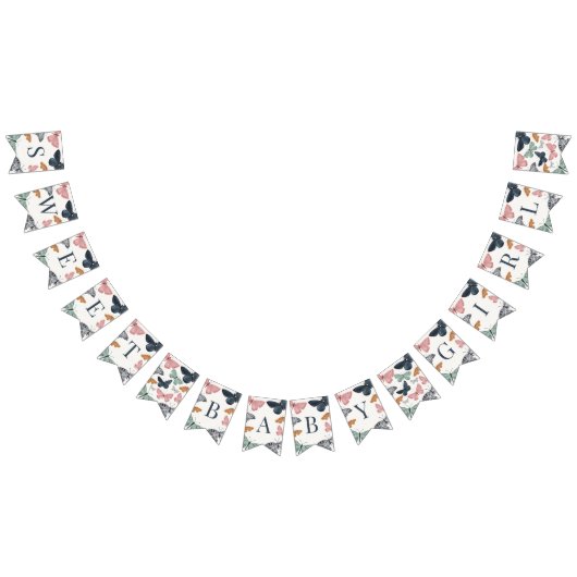 Boho Little Butterfly Baby Duschdekor Wimpelkette (Alle)