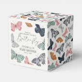 Boho Little Butterfly Baby Dusche Geschenkschachtel (Rückseite)
