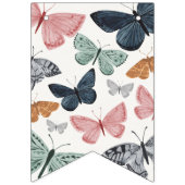 Boho Little Butterfly Geburtstag oder Duschdekor Wimpelkette (Erste Fahne)