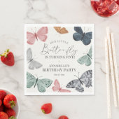 Boho Little Butterfly Geburtstagsparty Napkin Serviette (Beispiel)