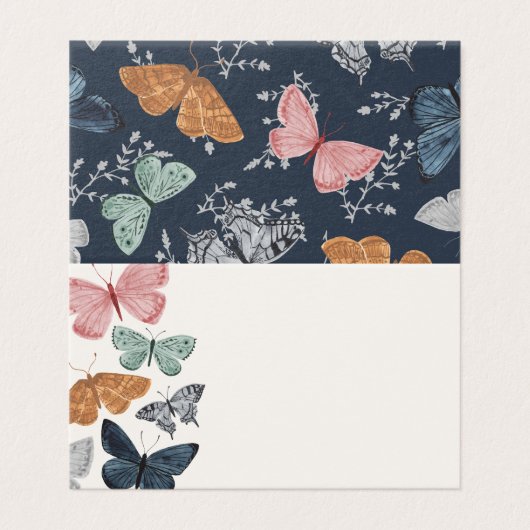 Boho Little Butterfly Platzkarte Tischdekor (Außenseite Aufgefaltet)