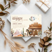 Boho Little Cowboy Western Baby Shower Desert Einladung