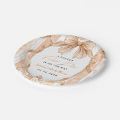 Boho Little Cutie Pie Thanksgiving Baby Shower Pappteller (Schrägansicht)