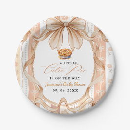 Boho Little Cutie Pie Thanksgiving Baby Shower Pappteller