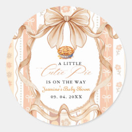 Boho Little Cutie Pie Thanksgiving Baby Shower Runder Aufkleber