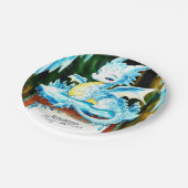 Boho Little Dragon Baby Shower Pappteller (Schrägansicht)