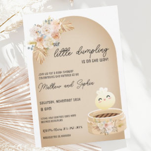 Boho Little Dumpling Baby Shower Einladung
