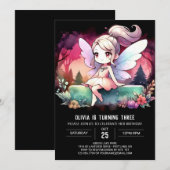 Boho Little Fairy Birthday Einladung (Vorne/Hinten)