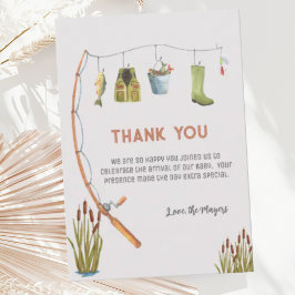 Boho Little Fisherman Baby Shower Danke Karte