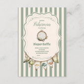 Boho Little Fisherman Fishing Diapper Raffle Begleitkarte (Vorderseite)