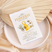 Boho Little Fisherman ist auf dem Weg Babydusche Einladung