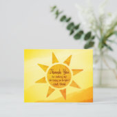 Boho Little Gold Sunshine Geburtstag Dankeschön Ka Dankeskarte (Stehend Vorderseite)