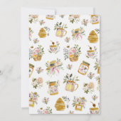 Boho Little Honey Bee Baby Shower Einladung (Rückseite)