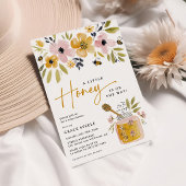 Boho Little Honey Bee Baby Shower Einladung
