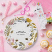Boho Little Honey Bee Baby Shower Pappteller (Party)