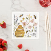Boho Little Honey Bee Baby Shower Serviette (Beispiel)