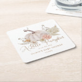 Boho Little Kürbis ist auf dem Weg Babydusche Rechteckiger Pappuntersetzer (angewinkelt)