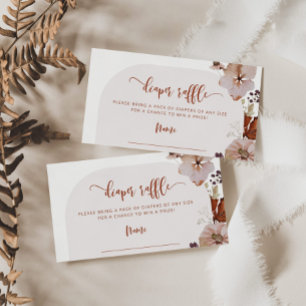 Boho Little Kürbis-Windel-Tombola Begleitkarte