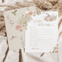 Boho Little Kürbis wünscht sich eine Babykarte