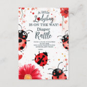 Boho Little Ladybug Baby Duwer Diapper Raffle Begleitkarte (Vorderseite)