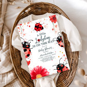 Boho Little Ladybug Babydusche Einladung