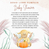 Boho Little Lamb Pumpkin Watercolor Babydusche Einladung