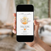 Boho Little Lamb Pumpkin Watercolor Babydusche Einladung