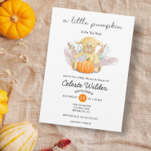 Boho Little Lamb Pumpkin Watercolor Babydusche