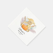 Boho Little Lamb Pumpkin Watercolor Babydusche Serviette (Ecke)