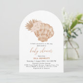 Boho Little Mermaid ist auf dem Weg zur Babydusche Einladung (Stehend Vorderseite)