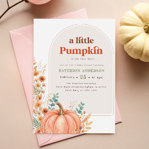 Boho Little Pumpkin auf dem Weg Baby Shower-Einlad Einladung