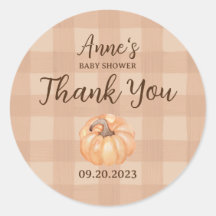 Boho Little Pumpkin Baby Shower Danke