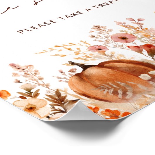 Boho Little Pumpkin Fall Babies sind süß Poster (Ecke)