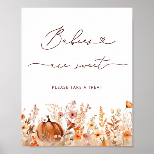 Boho Little Pumpkin Fall Babies sind süß Poster (Vorne)
