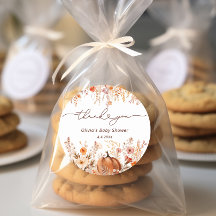 Boho Little Pumpkin Fall Wildblumen Danke