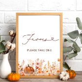 Boho Little Pumpkin Fall Wildblumen Favoriten Poster