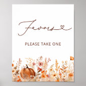 Boho Little Pumpkin Fall Wildblumen Favoriten Poster (Vorne)